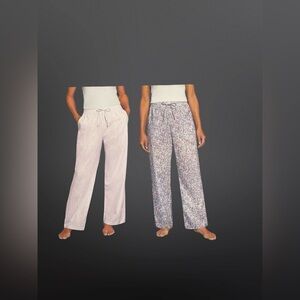 Gap 2-Pack PJ Pants Floral / Purple Women’s Size Small 100% Cotton